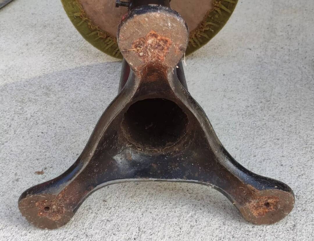 Ancien Tabouret Industriel Vintage MM Atelier Métal Chromé Déco Indus