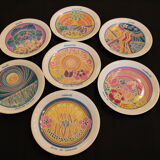 7 plates in Porcelaine de Paris
