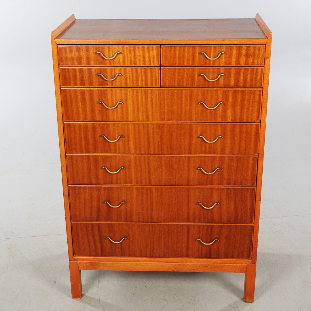 Vintage scandinavian chest of 9 drawers 1960