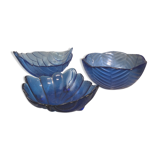 Vintage fruit cups leaf shape - royal blue
