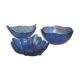 Vintage fruit cups leaf shape - royal blue