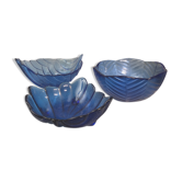 Vintage fruit cups leaf shape - royal blue