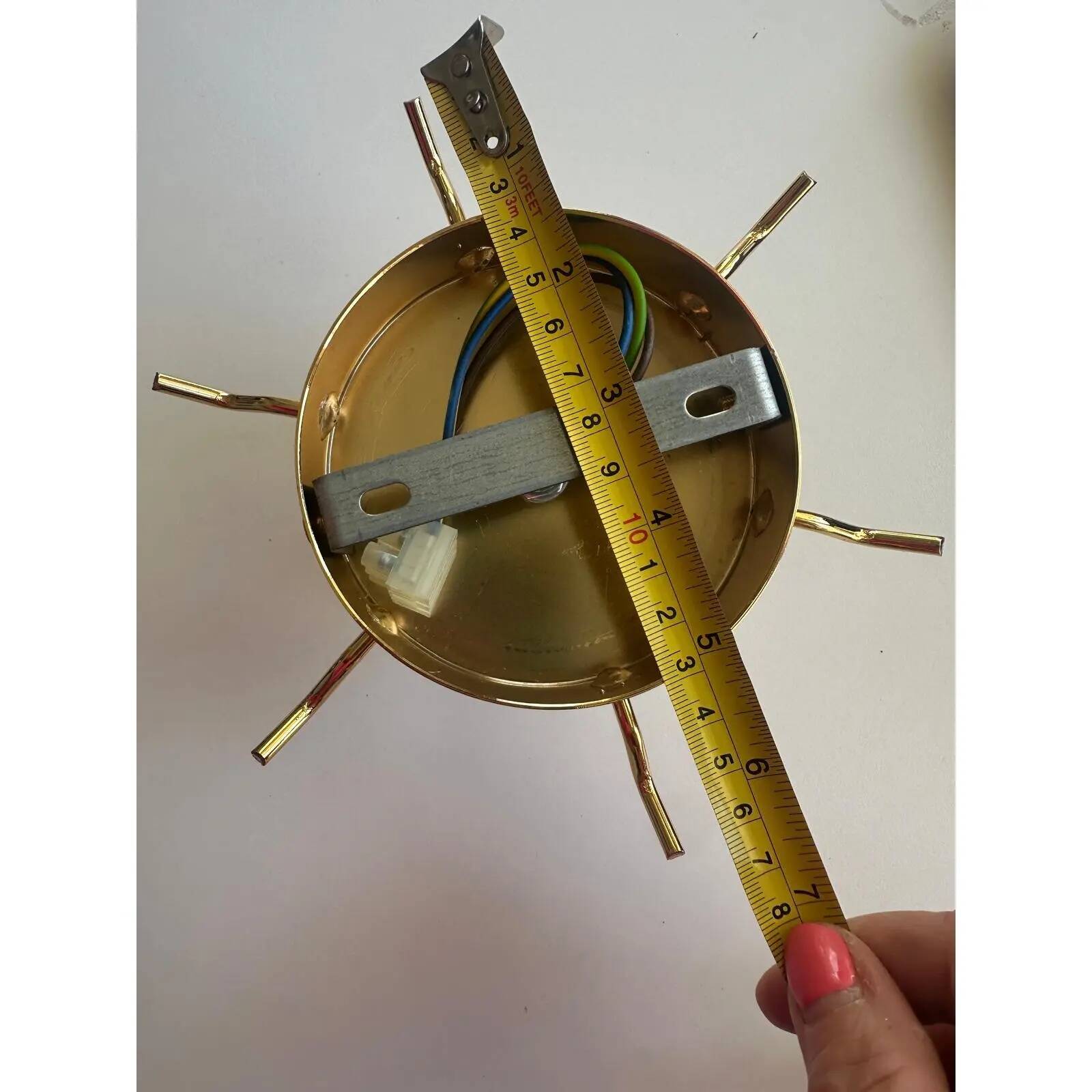 Modern Gold “Tronchi” Murano Glass Flush Mount