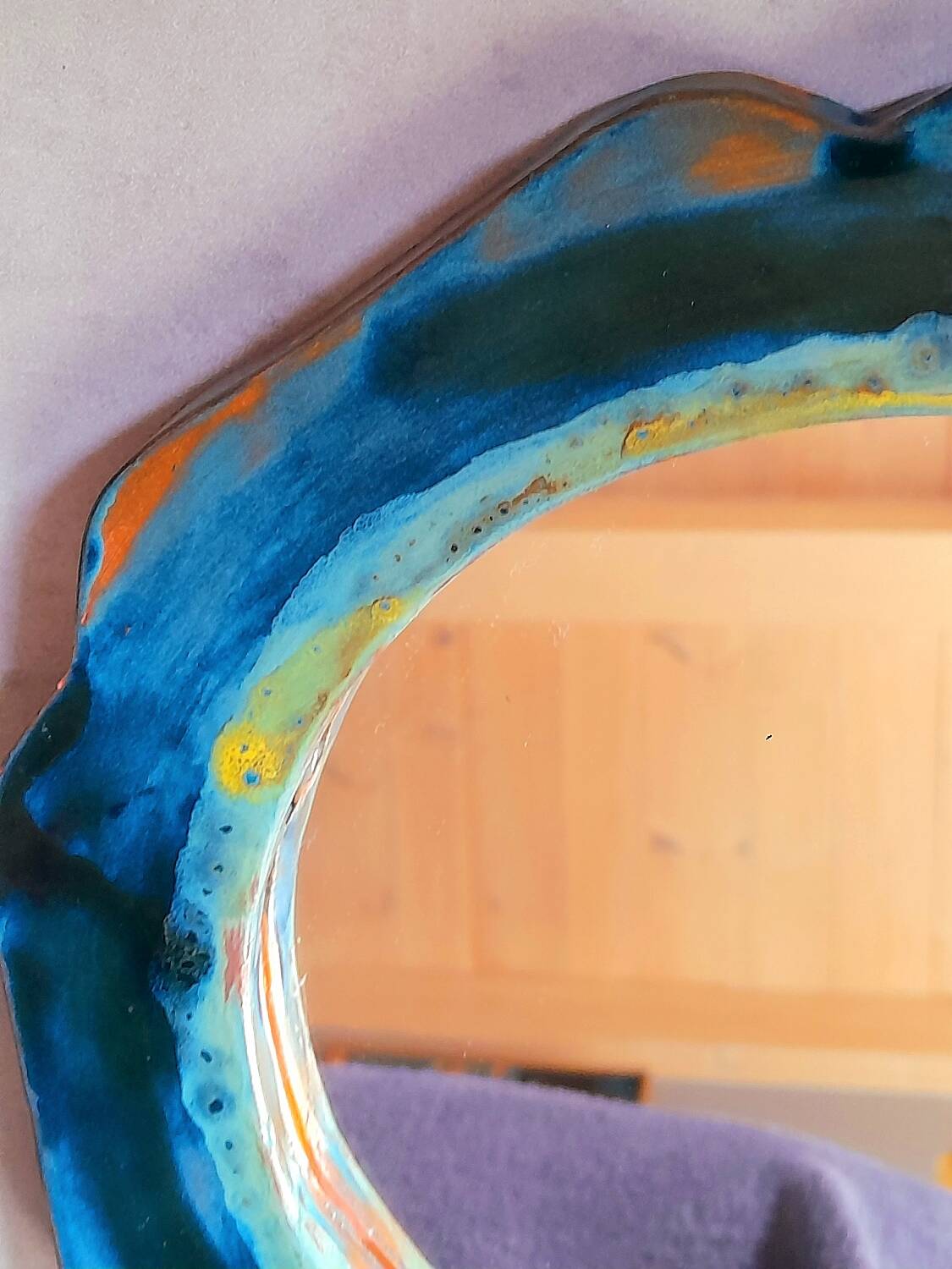 Handcrafted ceramic mirror