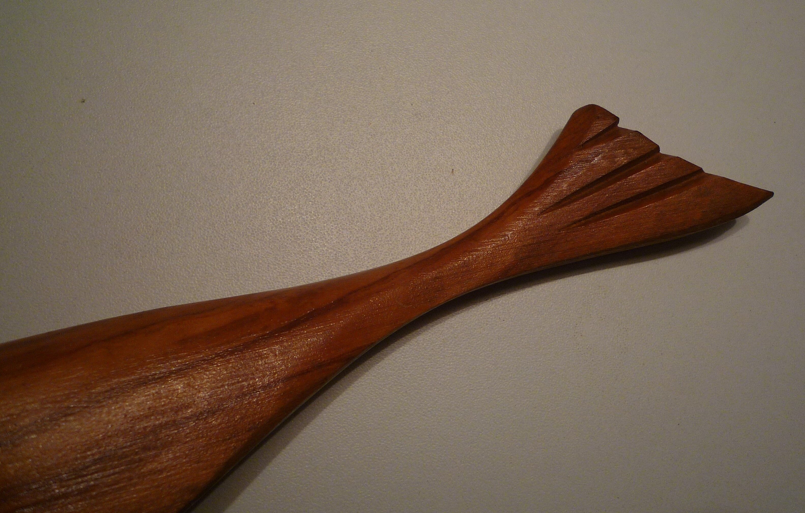 Bottle opener "Fish" in wood, vintage 1970s