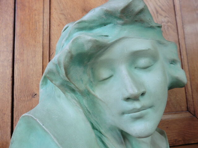 Plaster woman's head