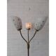 Lampadaire vintage avec trois teintes de verre