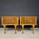 Vintage wooden bedside tables, Italy, 1950s, set of 2
