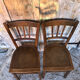 Pair of wooden bistrot chairs vintage