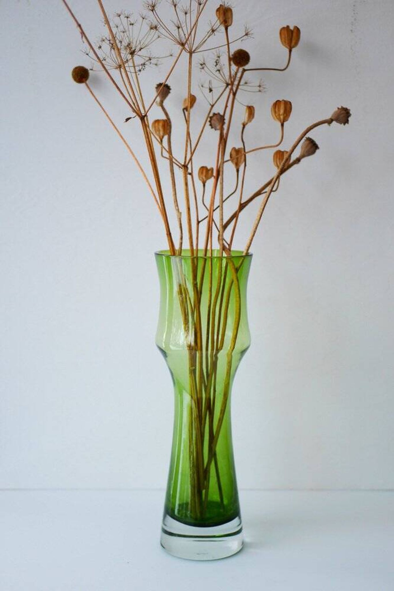 Vase en verre moderne du milieu du siècle par Bo Borgström pour Åseda