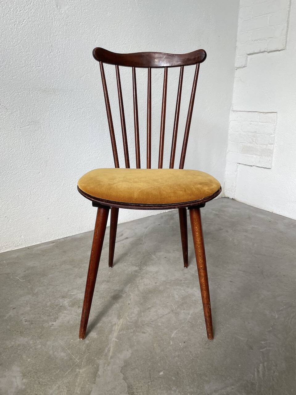 Baumann “Minuet” chair with yellow seat
