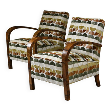 Paire de fauteuils Art Déco, années 1930-1940