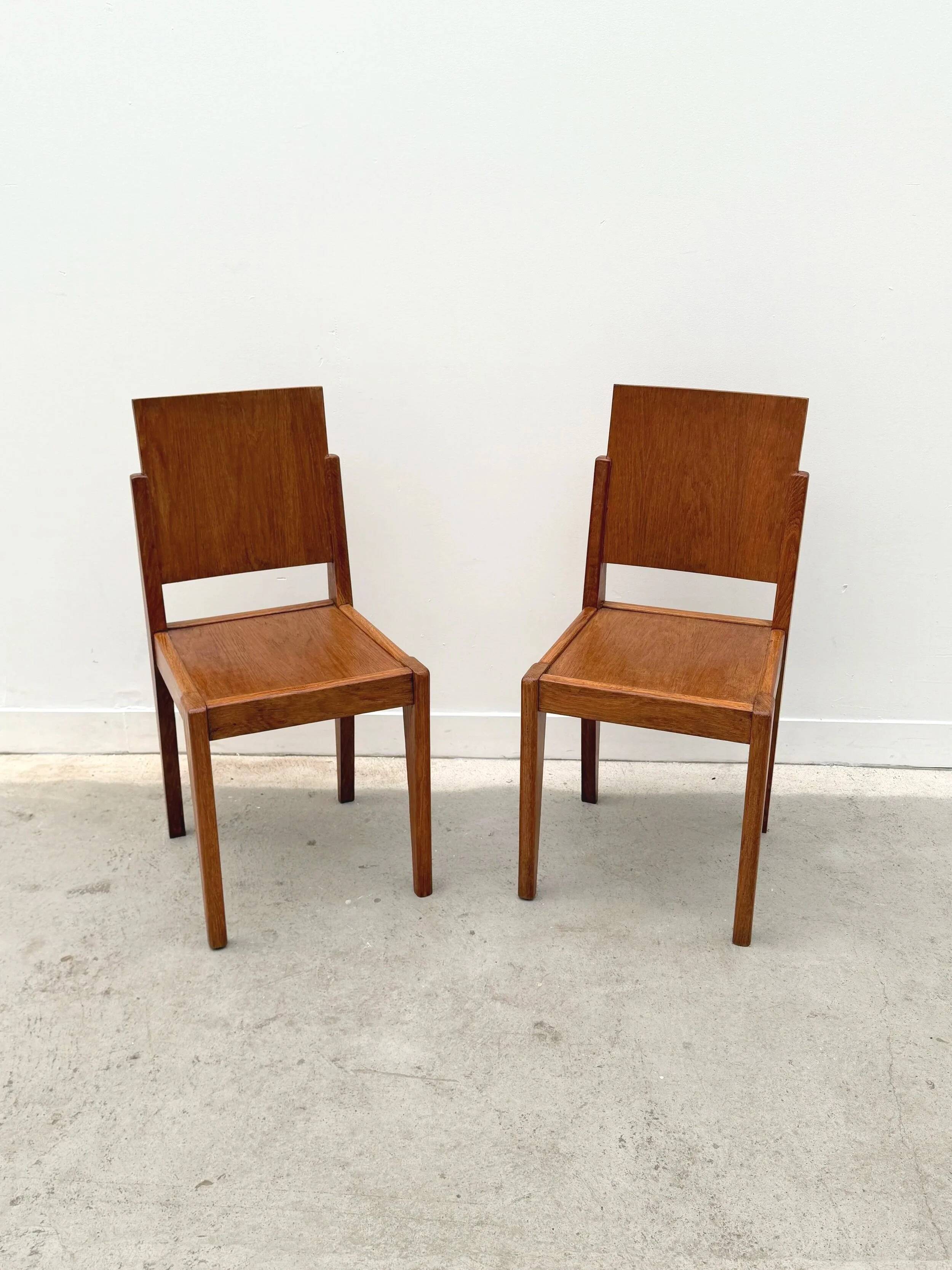 Wooden chair, France 1950
