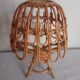 Pair of bamboo bedside lamps 70s