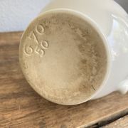 Enamelled earthenware pitcher, Danish style