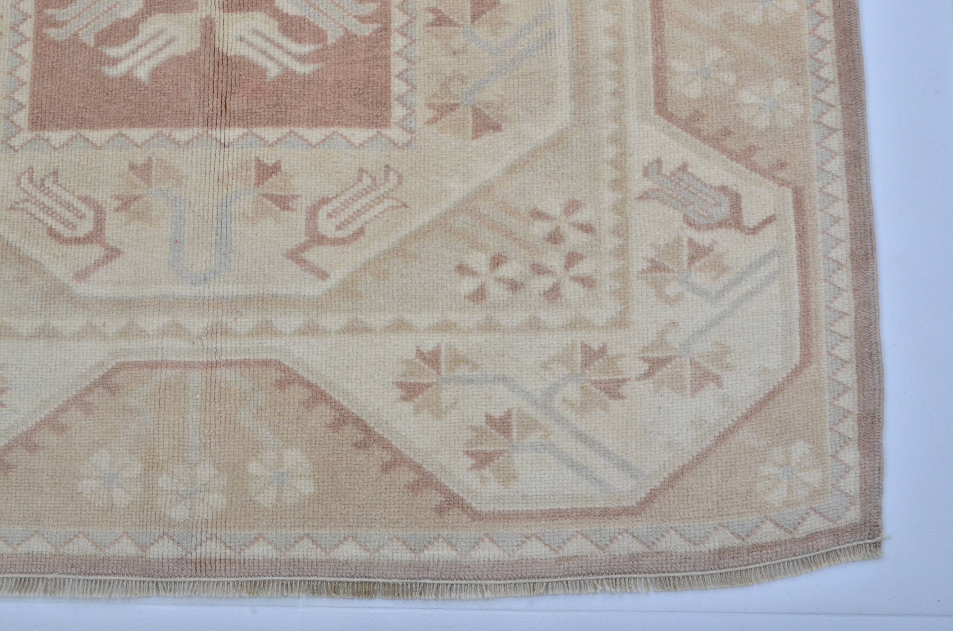 Turkish Oushak handmade rug sku 3561