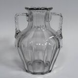Baccarat crystal vase with handles, 19th century, cut sides
