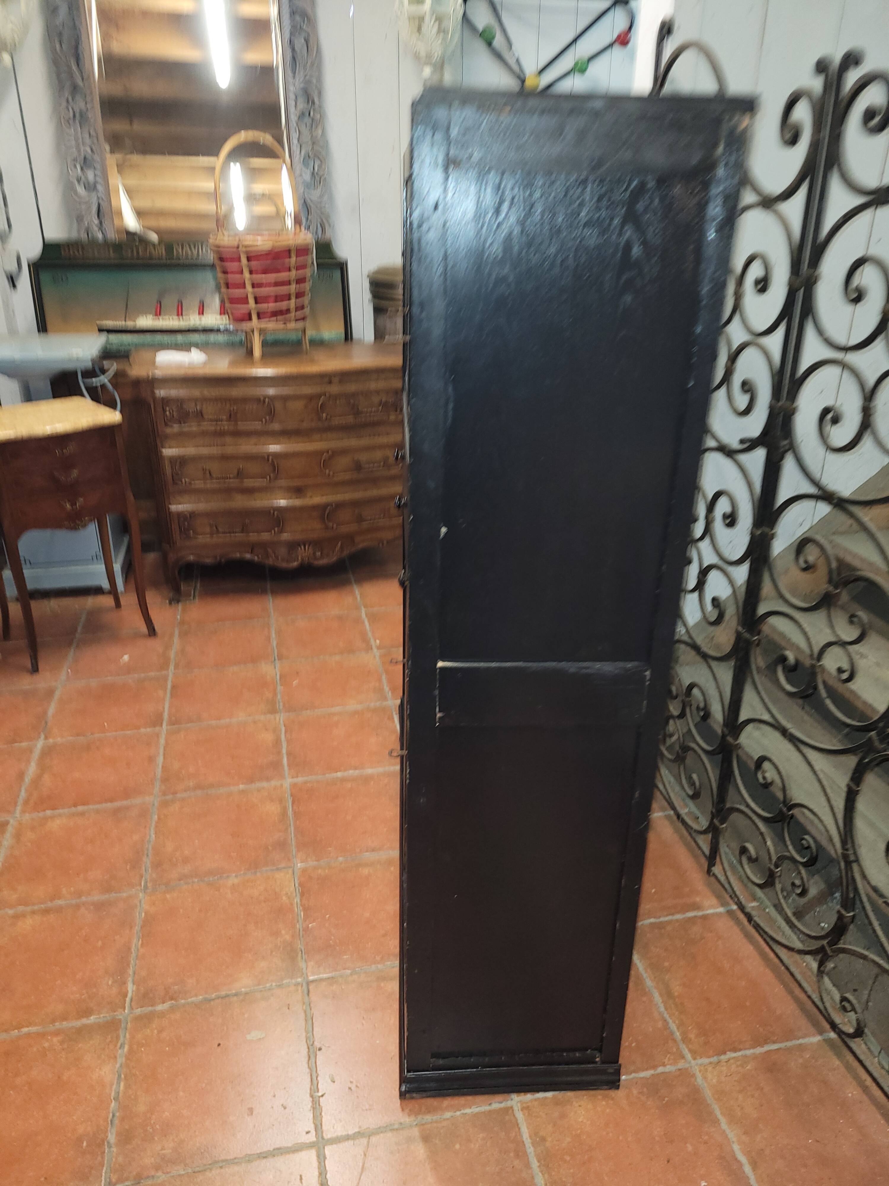 Black patinated high sideboard