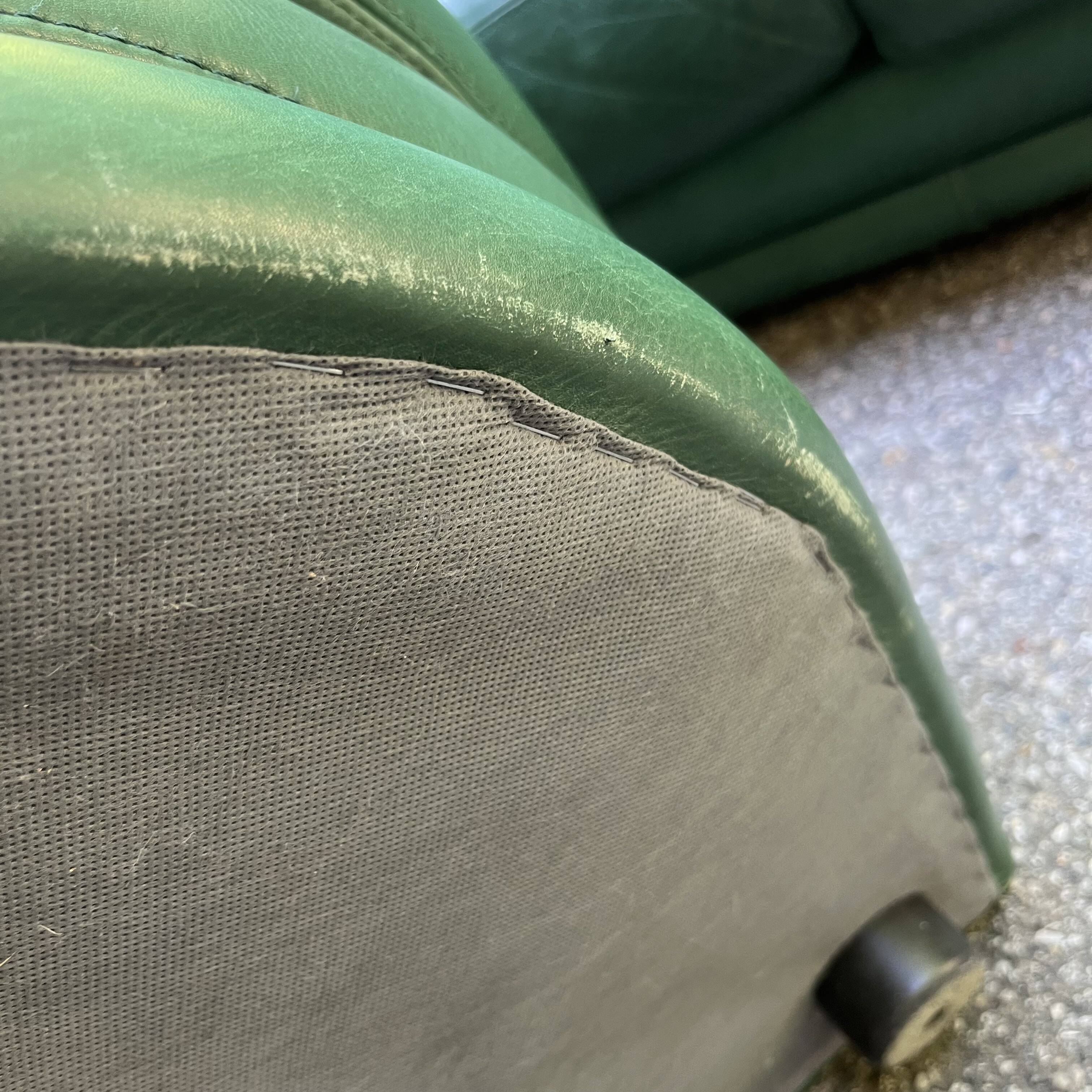 Roche Bobois living room green leather made in Italy