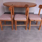 Chaises et table Danemark années 1980
