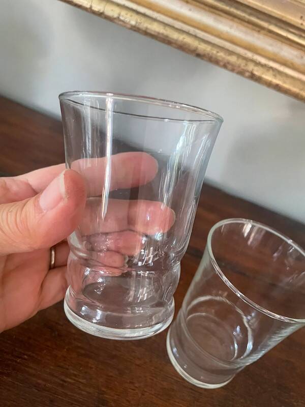 set of 2 old glasses