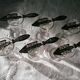 Absinthe service glasses and spoons.