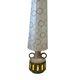 Vintage ceramic floor lamp with illuminated base.