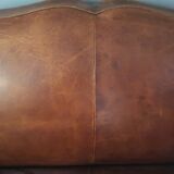 Leather club sofa 30s