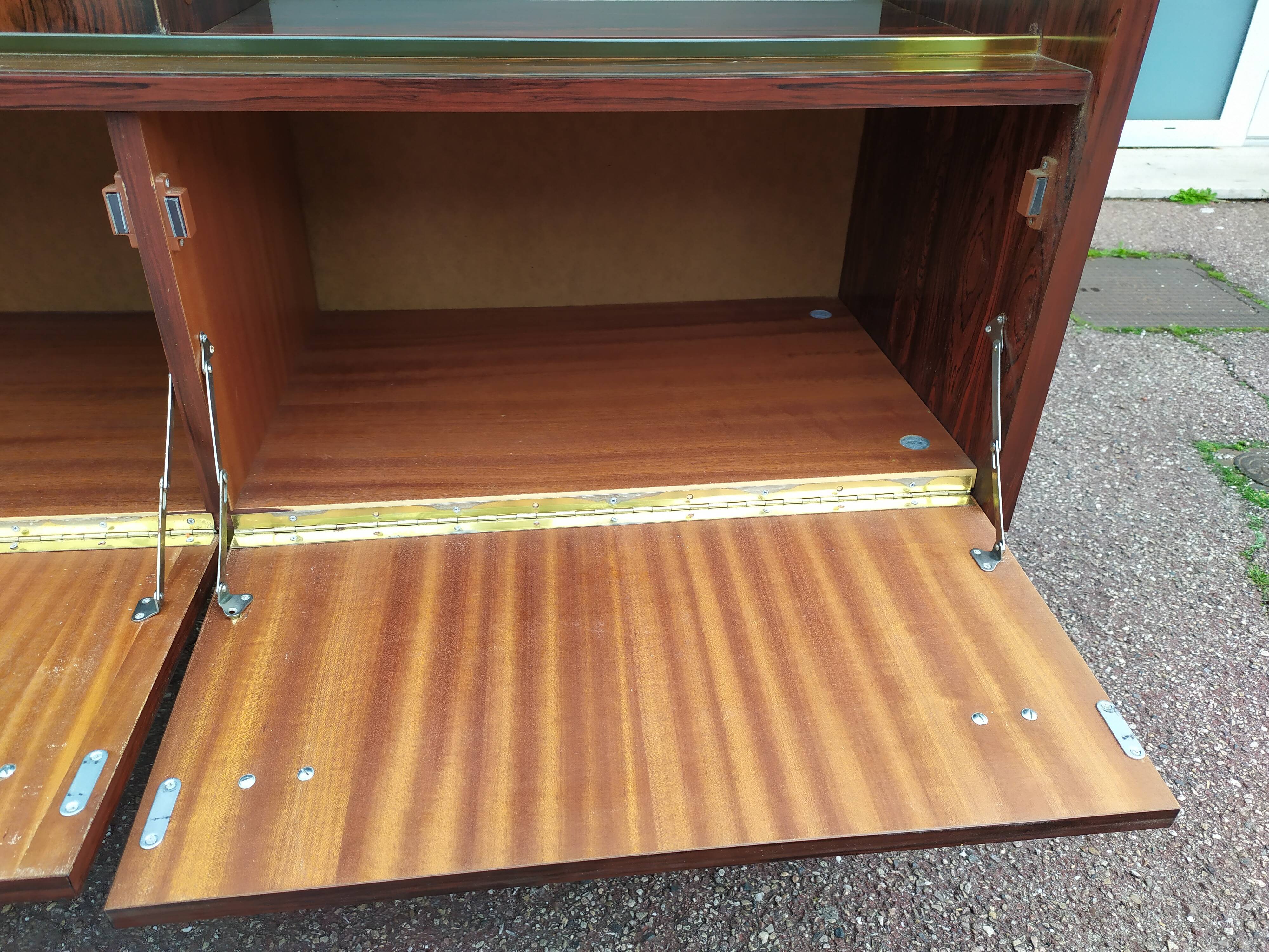 Danish rosewood buffet showcase bar - 1970