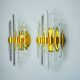 Pair of Venini Murano glass wall lights Italy 1970