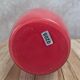 Vintage red glass vase – hand-painted floral decoration – signed Ar