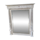 Shabby chic white patinated trumeau mirror – bevelled mirror