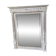 Shabby chic white patinated trumeau mirror – bevelled mirror