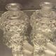 Paire de flacons XIXe cristal Baccarat décor pointes de diamant