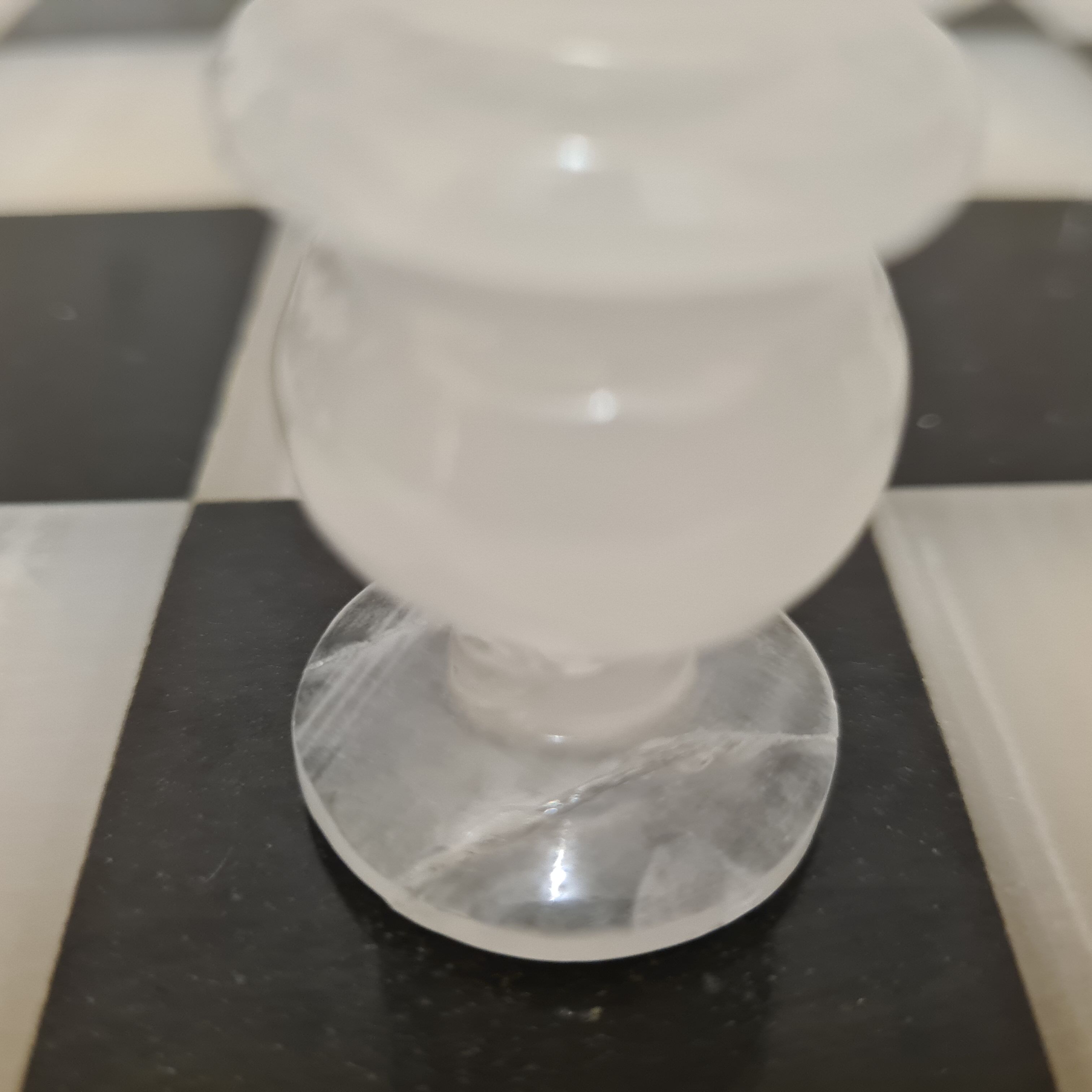 Black and white marble chess