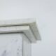 Pair of Art Deco style columns, in white marble, 20th century