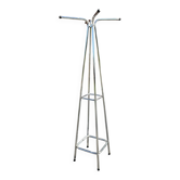Large vintage chrome metal coat rack, Tubax style.