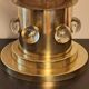 Murano lamp in glass and gilded brass
