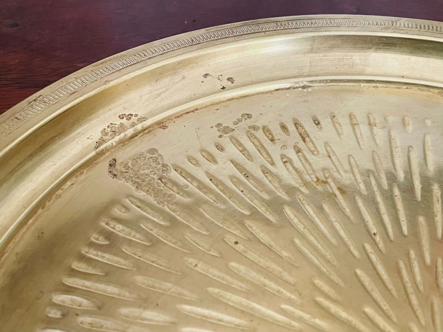 Old brass pocket tray