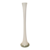 Tall, slim glass vase, in double layer glass (translucent and milky white)