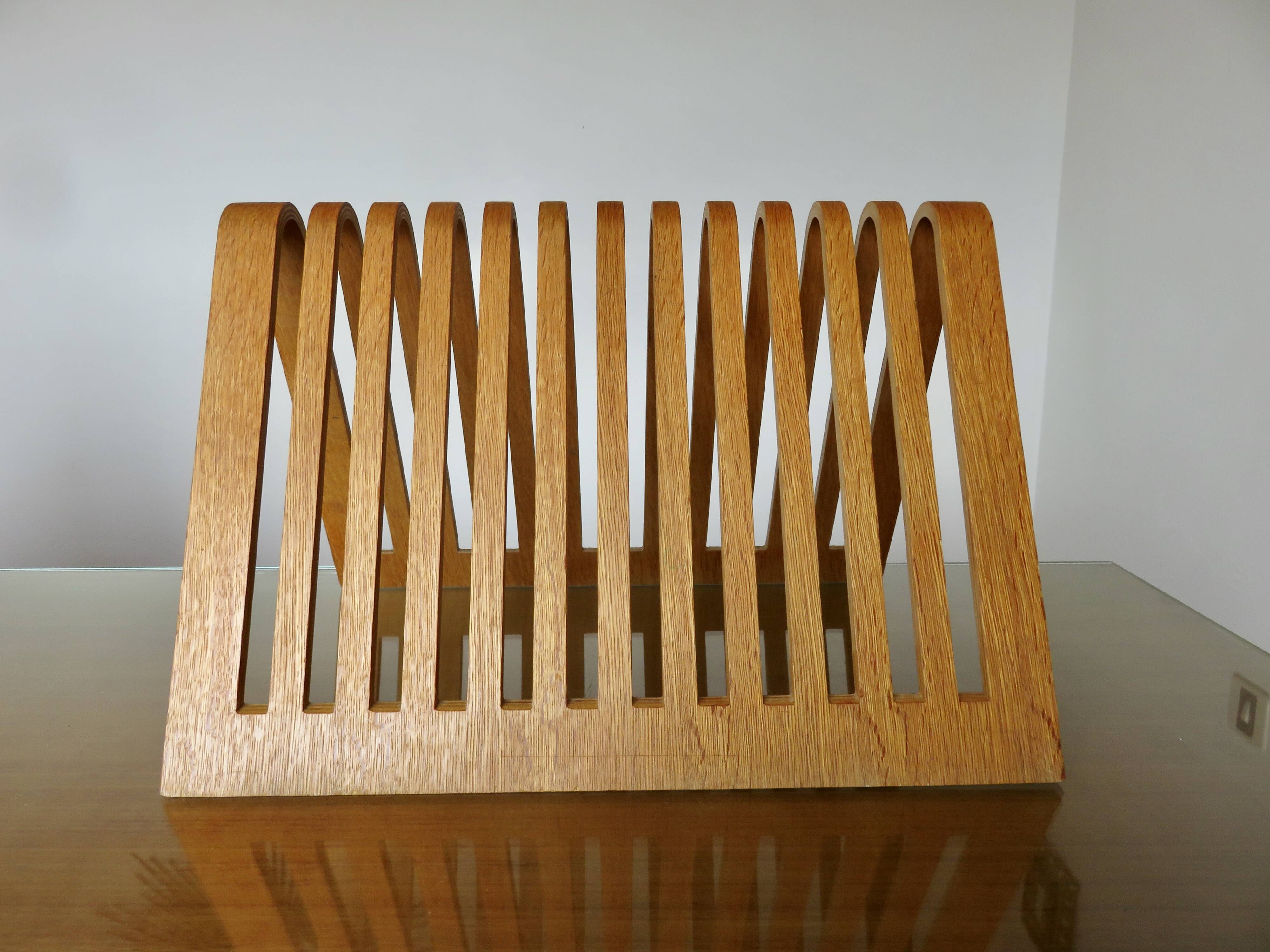 HABITAT magazine rack in bent wood 1980