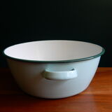 Enamelled metal basin from the 50s mint green