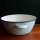 Enamelled metal basin from the 50s mint green
