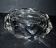 Cendrier vintage en cristal de forme hexagonale