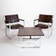 Vintage set of two lounge chairs and a coffee table by Ekselius for J.O.C, Sweden, 1970s.
