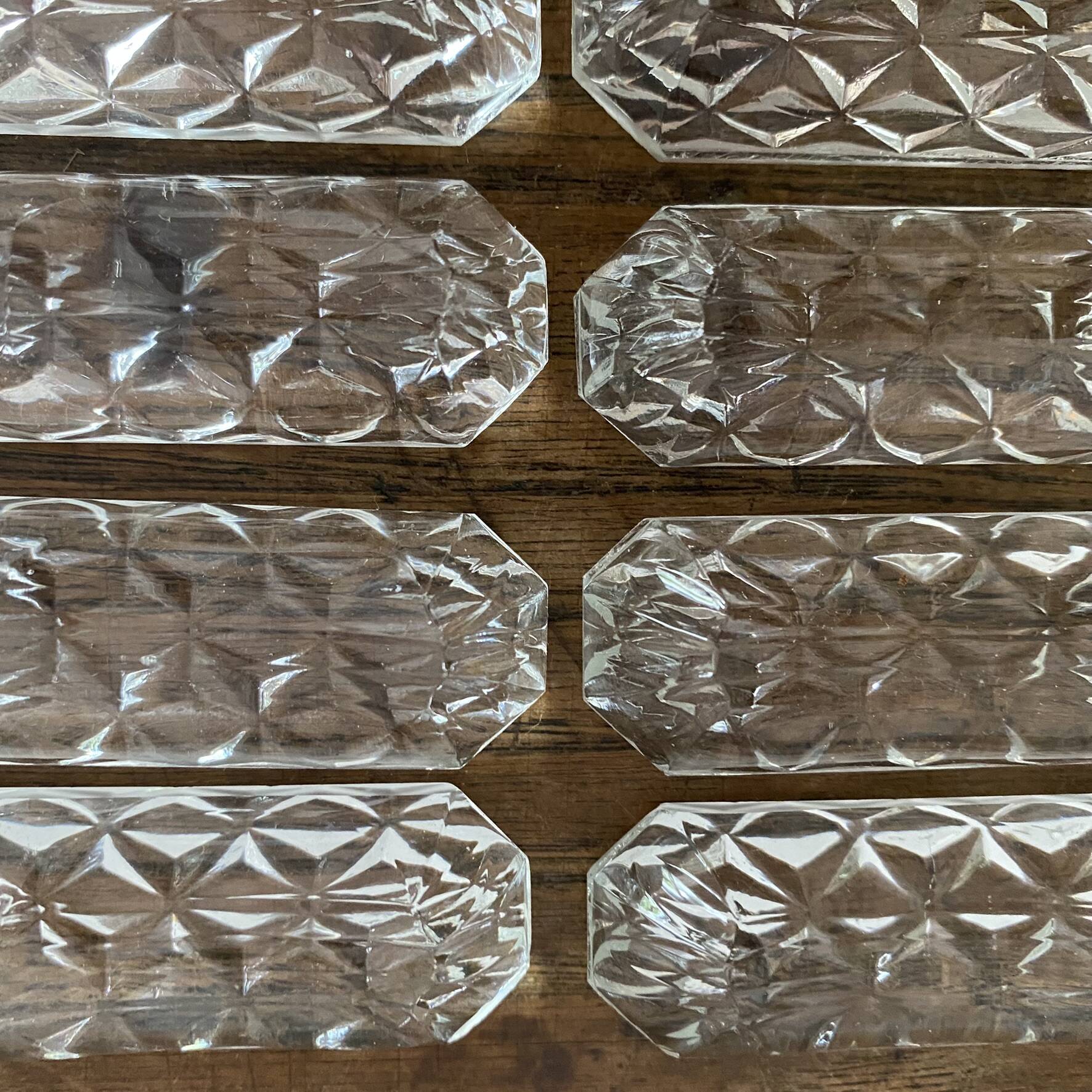 Moulded glass knife rest, 1950s-60s