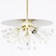 Emil Stejnar Lustre Blowball en Laiton et Cristal, Rupert Nikoll, Autriche, Années 1950