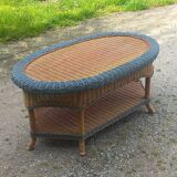 Two-tone rattan coffee table