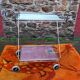 Chrome-plated metal serving cart, 1970s