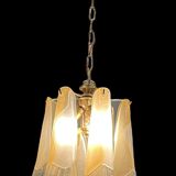 Italian Murano Glass Feather Pendant Lamp